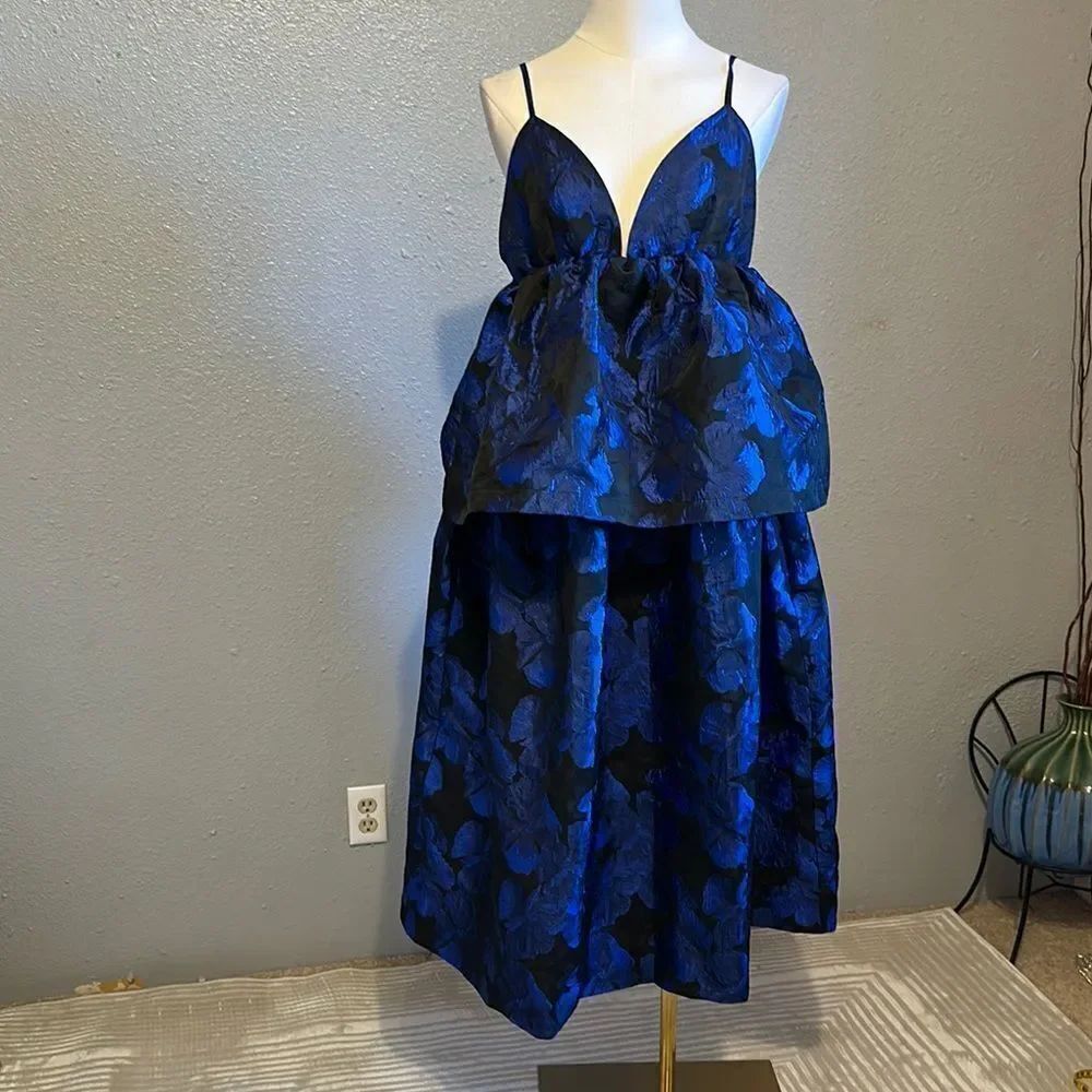 By Anthropologie sleeveless open back midi dress size S